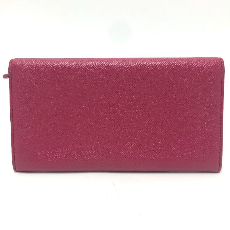 Bvlgari Wallet Logo Clip Leather Red