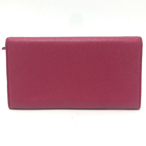 Bvlgari Wallet Logo Clip Leather Red
