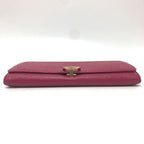 Bvlgari Wallet Logo Clip Leather Red
