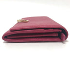 Bvlgari Wallet Logo Clip Leather Red