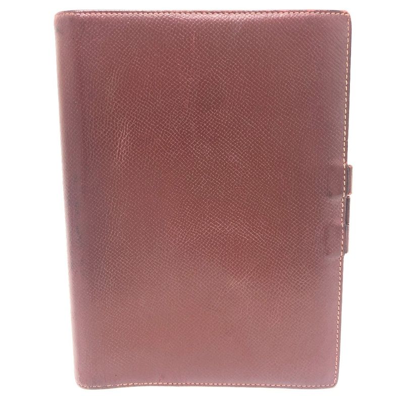 Hermes Notebook Cover Agenda GM Veau Epsom Rouge Ash