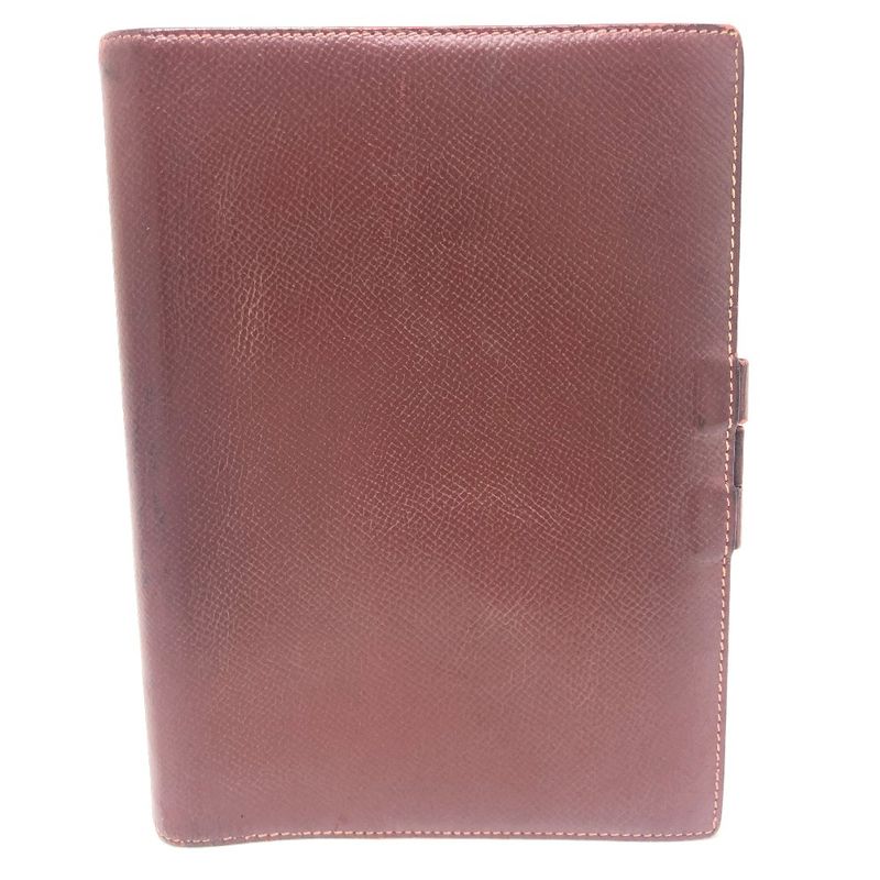 Hermes Notebook Cover Agenda GM Veau Epsom Rouge Ash