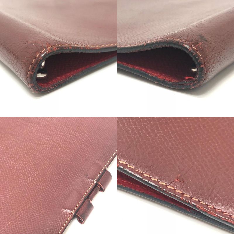 Hermes Notebook Cover Agenda GM Veau Epsom Rouge Ash