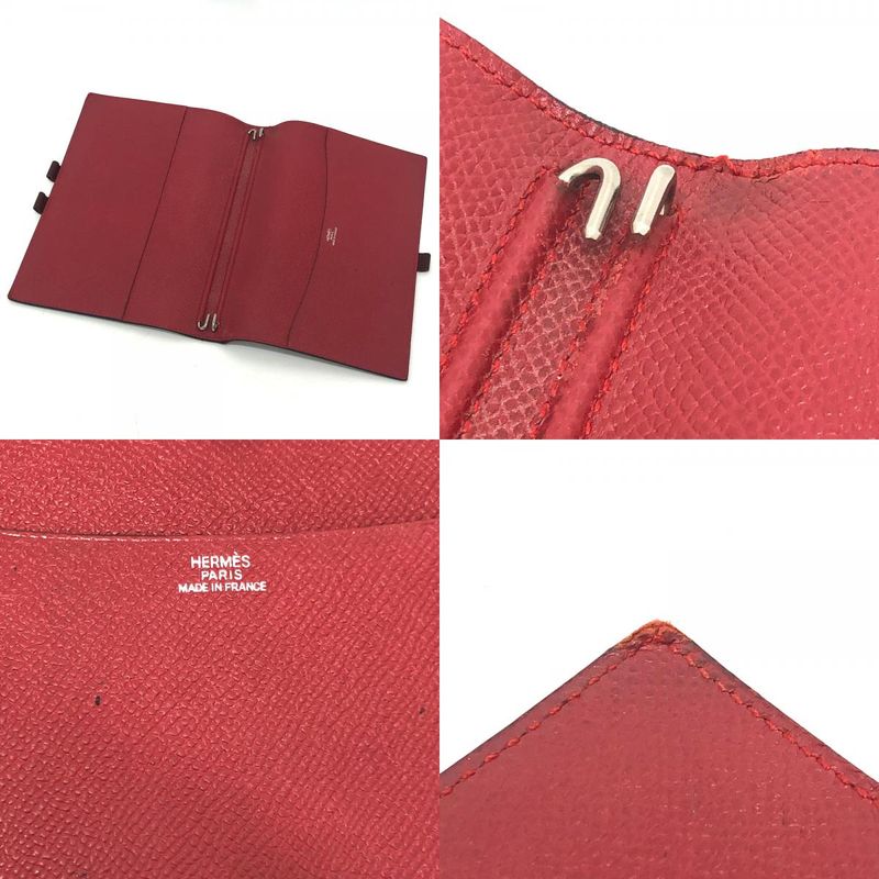 Hermes Notebook Cover Agenda GM Veau Epsom Rouge Ash