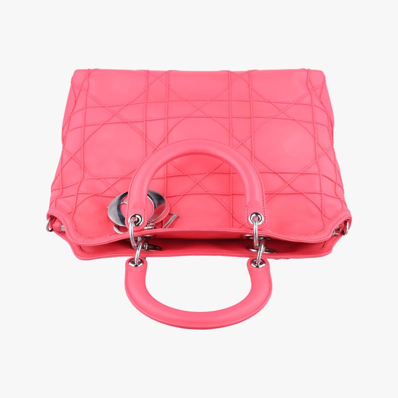 Dior Granville Rose Red Lambskin Shoulder Bag