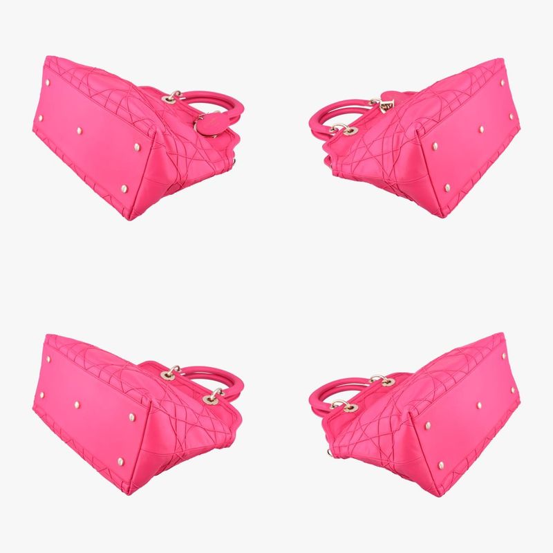 Dior Granville Rose Red Lambskin Handbag