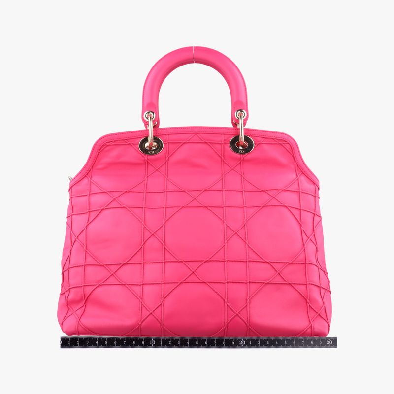 Dior Granville Rose Red Lambskin Handbag