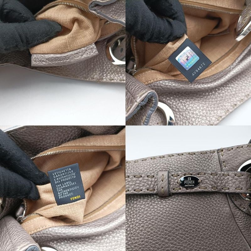 Fendi Tomato Saddlery Silver Leather Jacket
