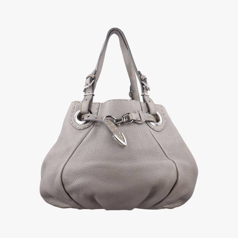 Fendi Tomato Saddlery Silver Leather Jacket