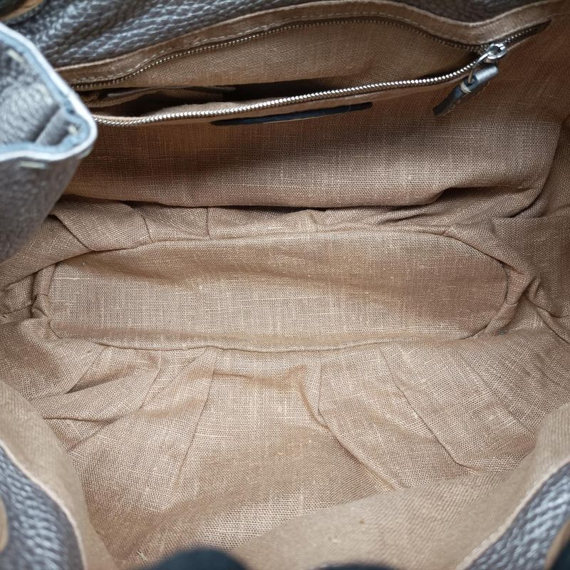 Fendi Tomato Saddlery Silver Leather Jacket
