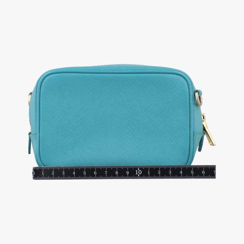 Prada Vitello Phoenix Camera Bag Blue Saffiano Leather 7
