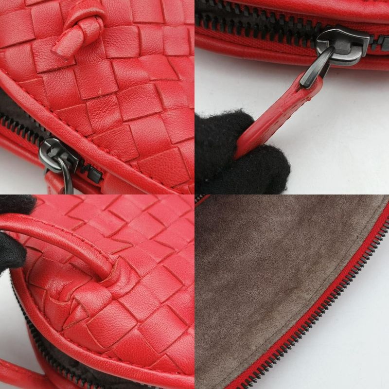 Bottega Veneta Intrecciato Red Lambskin