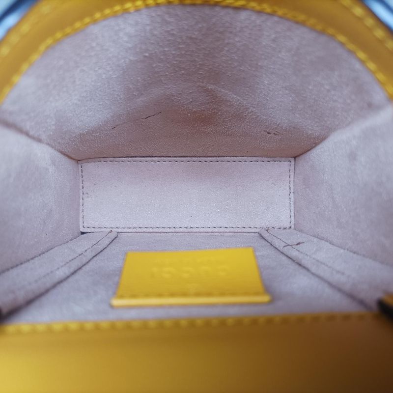 Gucci Horsebit Yellow Leather Shoulder Bag