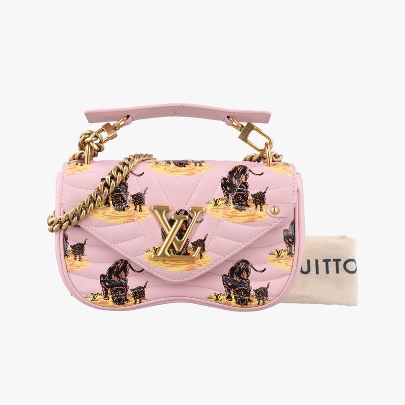 Louis Vuitton Leopard Print New Wave Chain PM Pink Multicolor Leather X
