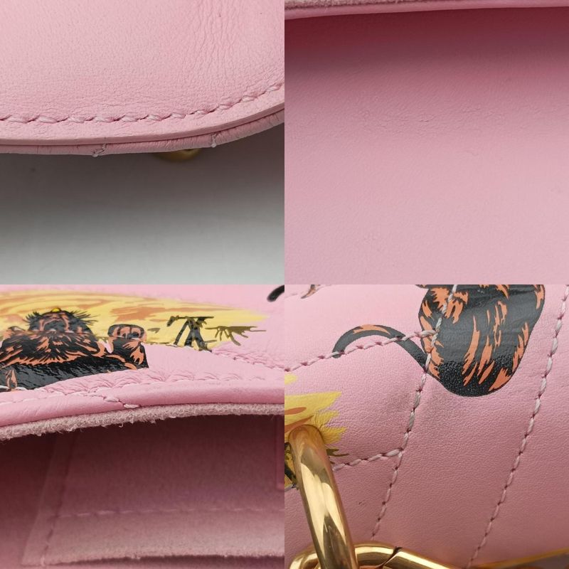 Louis Vuitton Leopard Print New Wave Chain PM Pink Multicolor Leather X