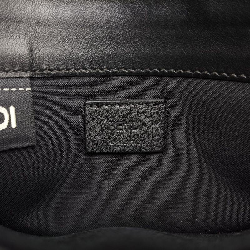 Fendi Monster Star Eyes Tube Black Leather Shoulder Bag