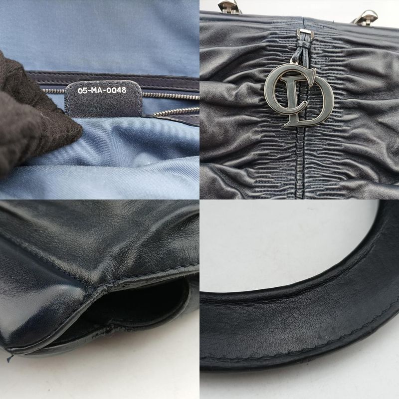 Dior Granville Navy Lambskin Handbag