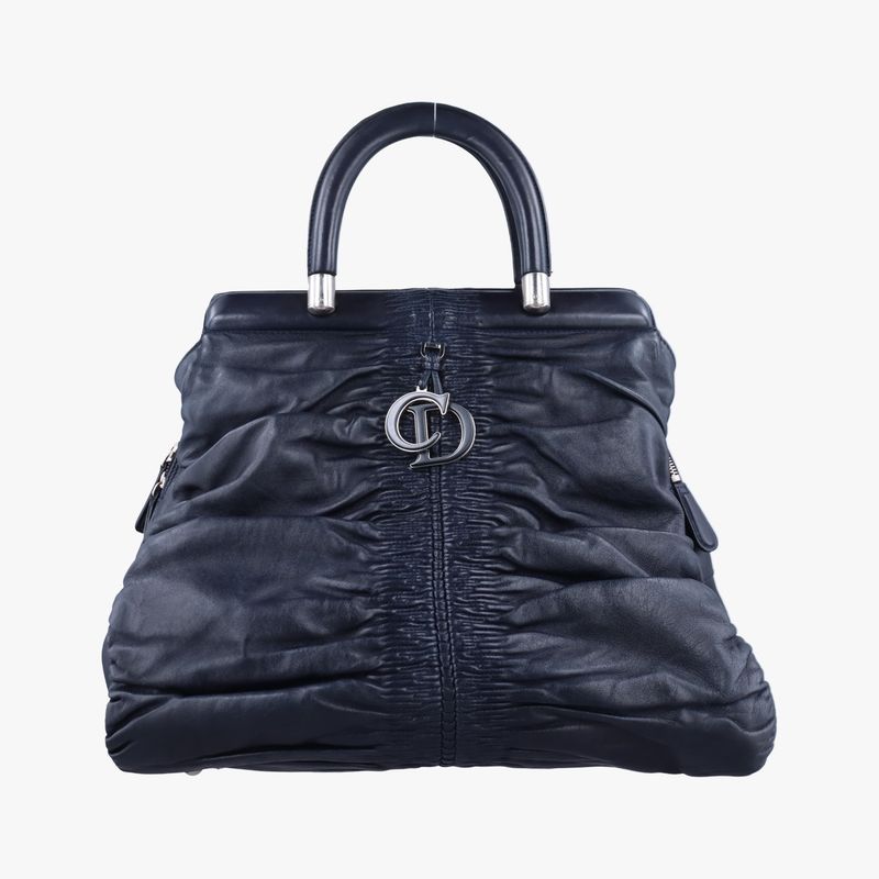 Dior Granville Navy Lambskin Handbag