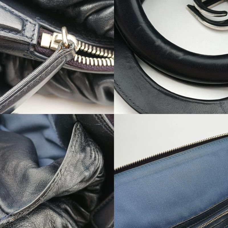 Dior Granville Navy Lambskin Handbag