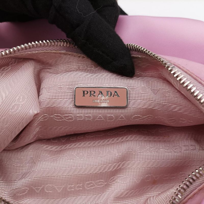 Prada Reedition Chain Pink Nylon Pendant