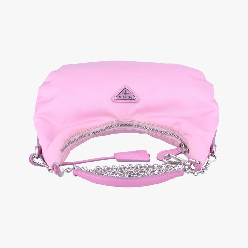 Prada Reedition Chain Pink Nylon Pendant