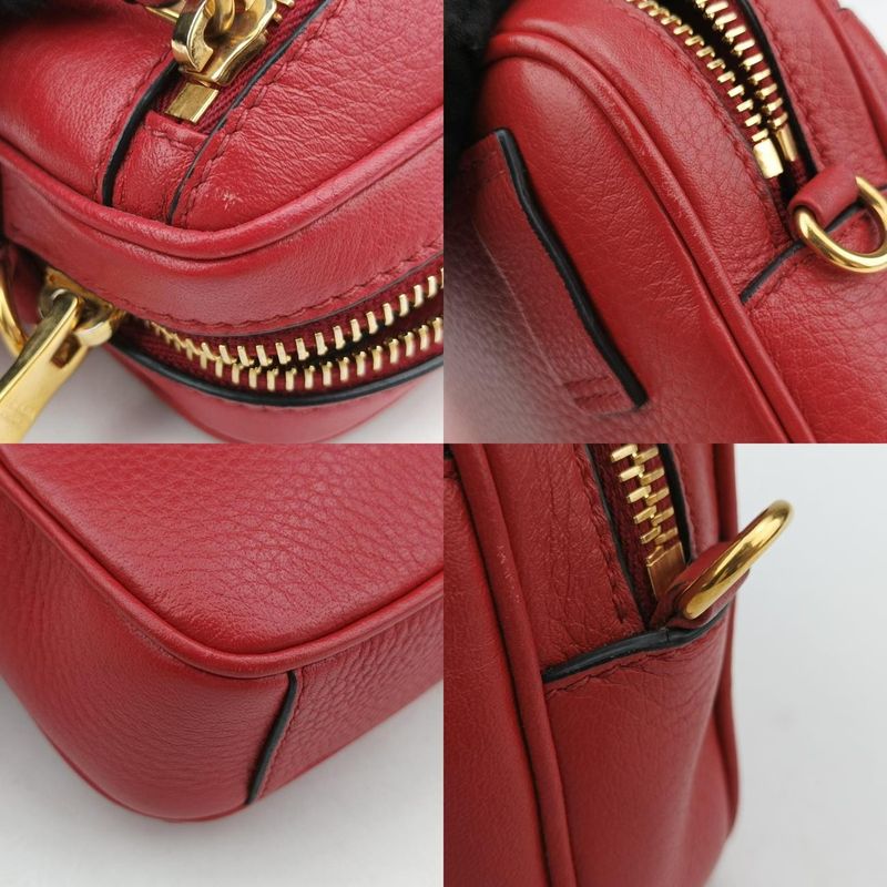 Prada Convertible Belt Red Leather