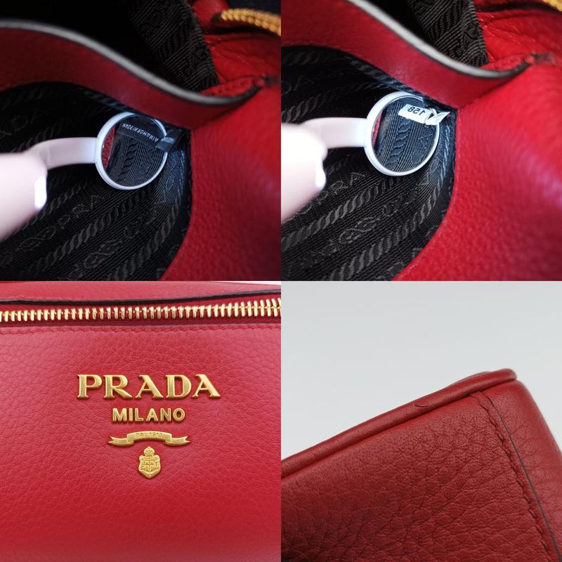 Prada Convertible Belt Red Leather