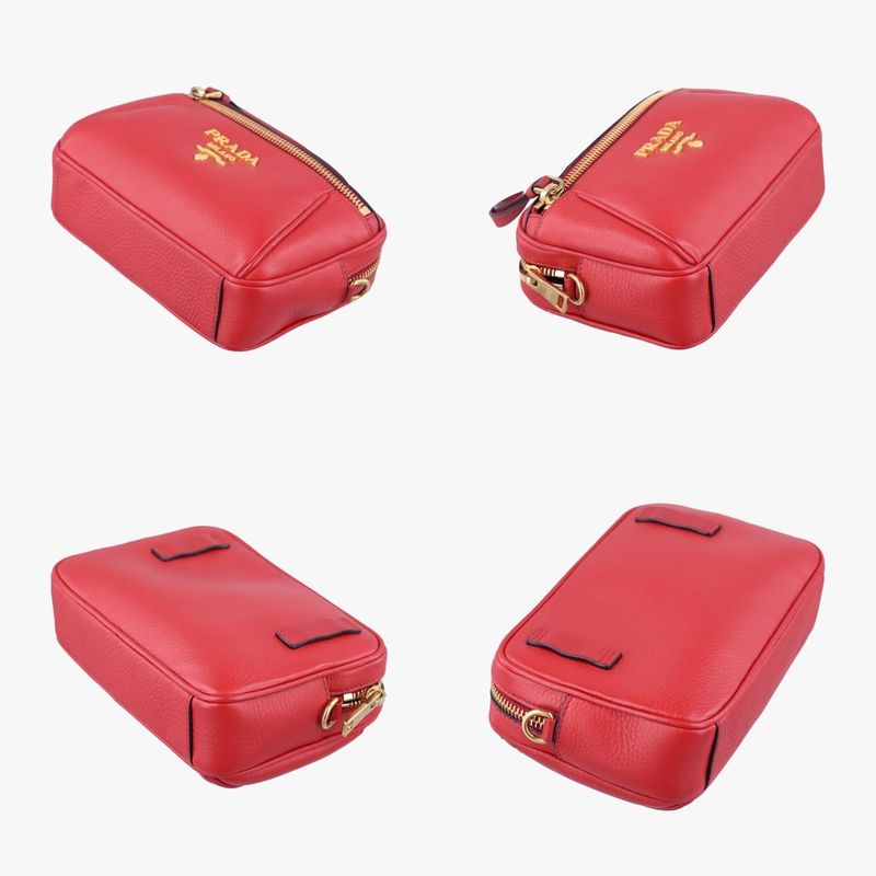 Prada Convertible Belt Red Leather