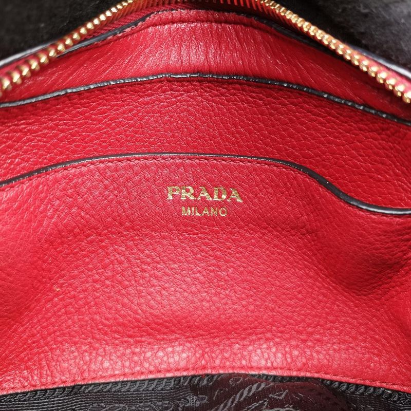 Prada Convertible Belt Red Leather