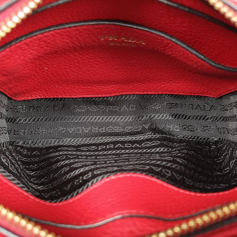 Prada Convertible Belt Red Leather