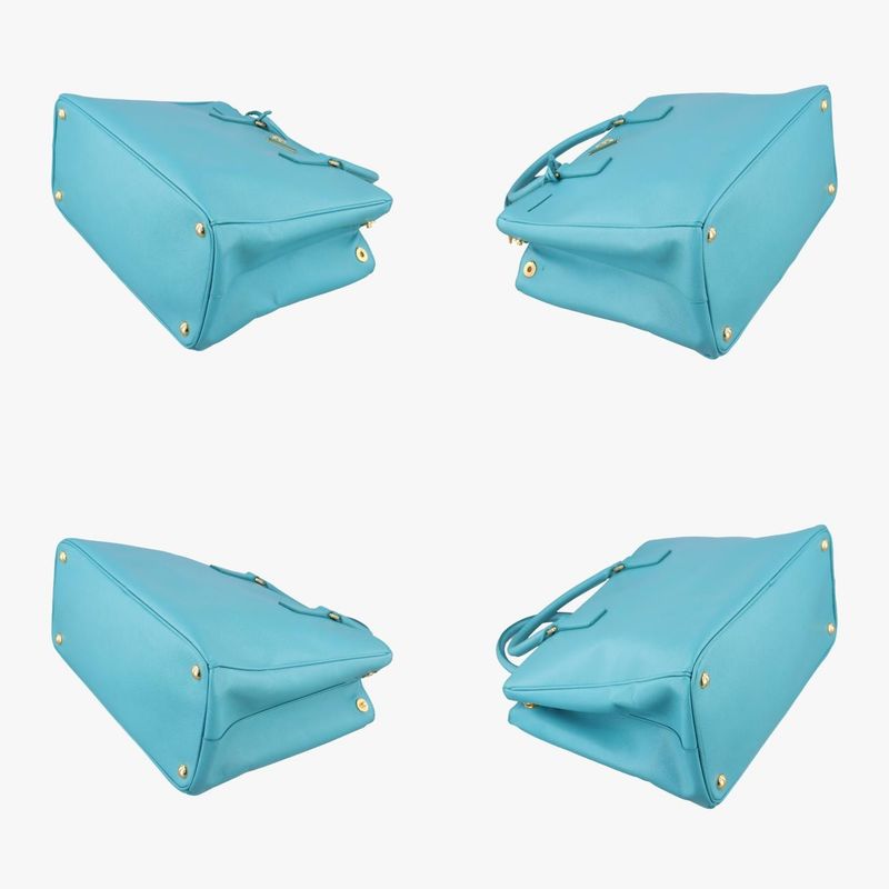Prada Galleria Blue Saffiano Leather 14 Handbag