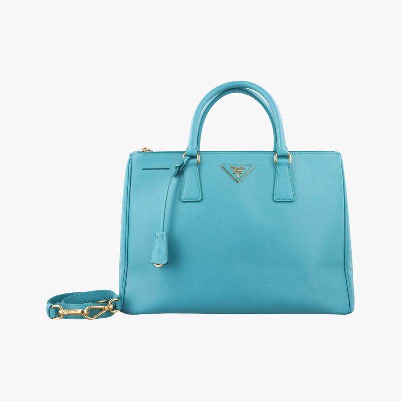 Prada Galleria Blue Saffiano Leather 14 Handbag