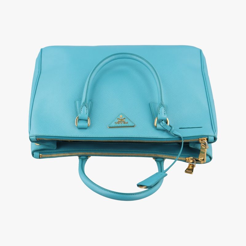 Prada Galleria Blue Saffiano Leather 14 Handbag