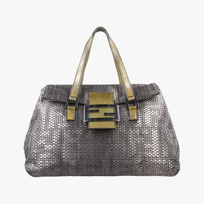 Fendi Zucchini Multicolor Canvas Handbag