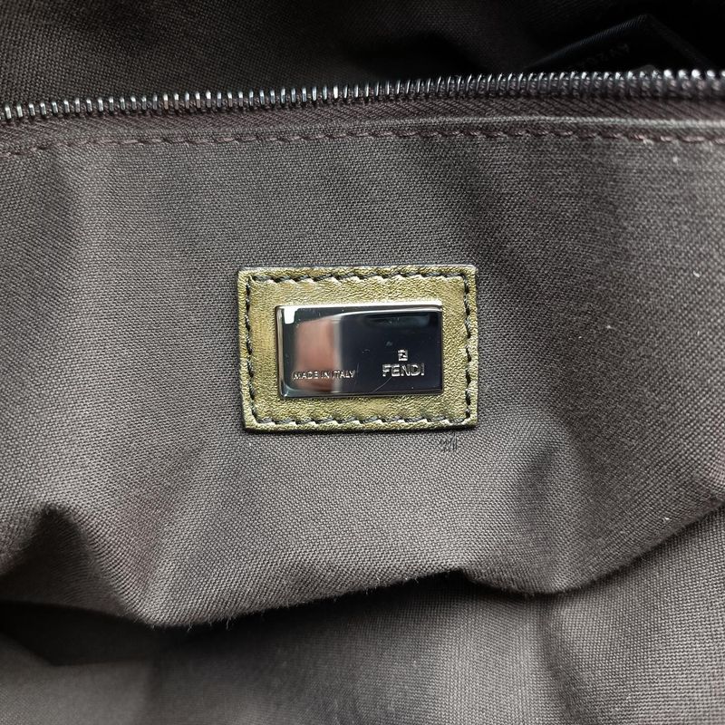 Fendi Zucchini Multicolor Canvas Handbag