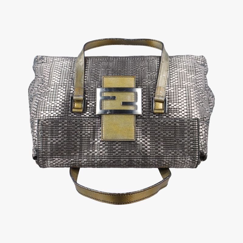 Fendi Zucchini Multicolor Canvas Handbag