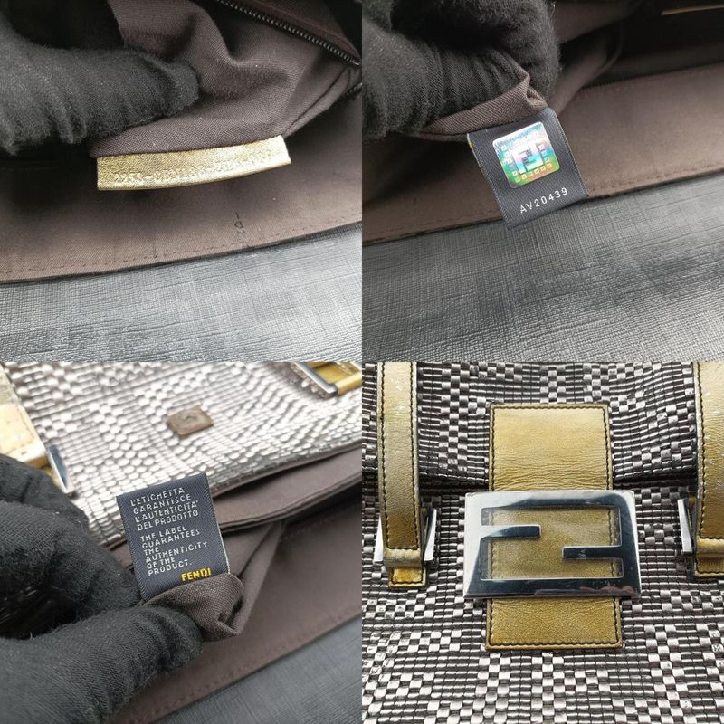 Fendi Zucchini Multicolor Canvas Handbag