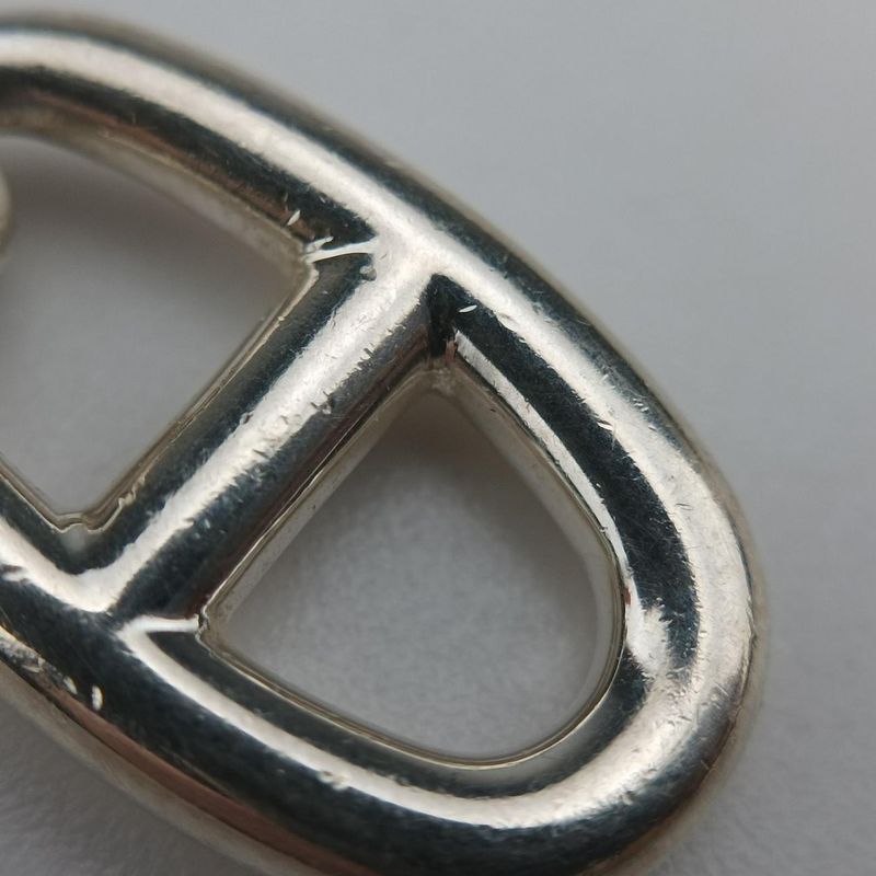 Hermes Chaine D'ancre Amulet Silver Necklace