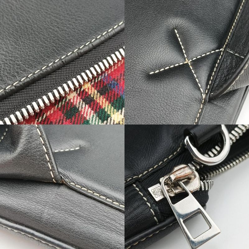 Loewe Goyata Tan Check Red Blank Canvas Leather 59 X Blank