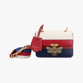 Gucci Queen Margaret Ivory Red Navy Leather Ivory