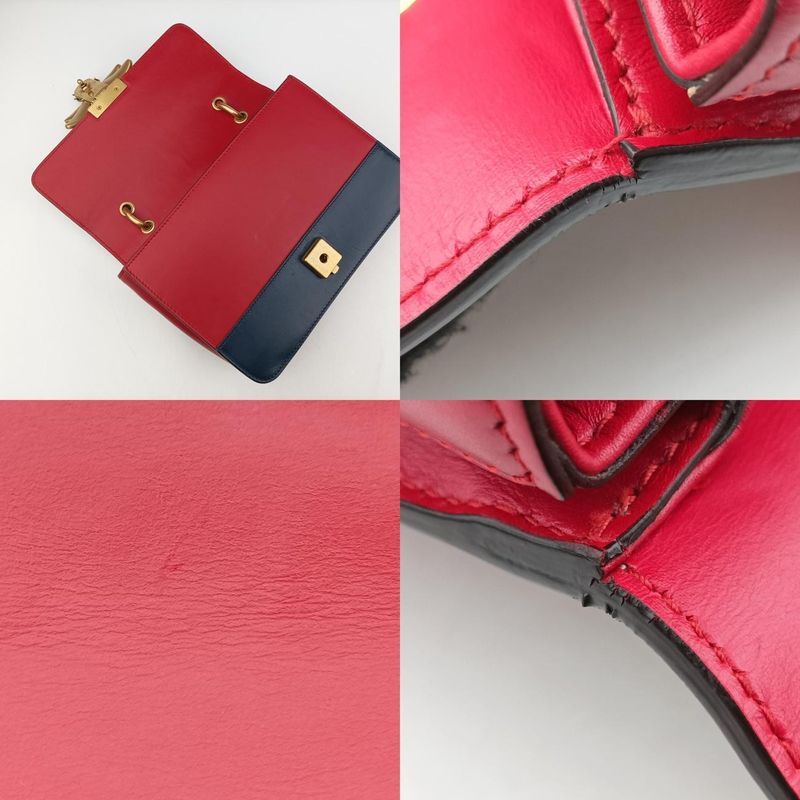 Gucci Queen Margaret Ivory Red Navy Leather Ivory