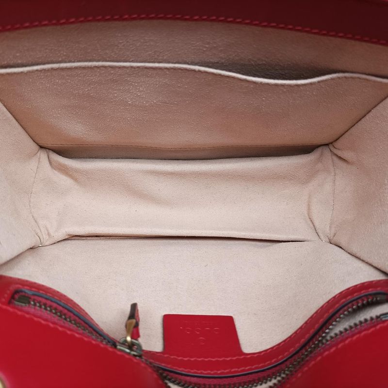 Gucci Queen Margaret Ivory Red Navy Leather Ivory