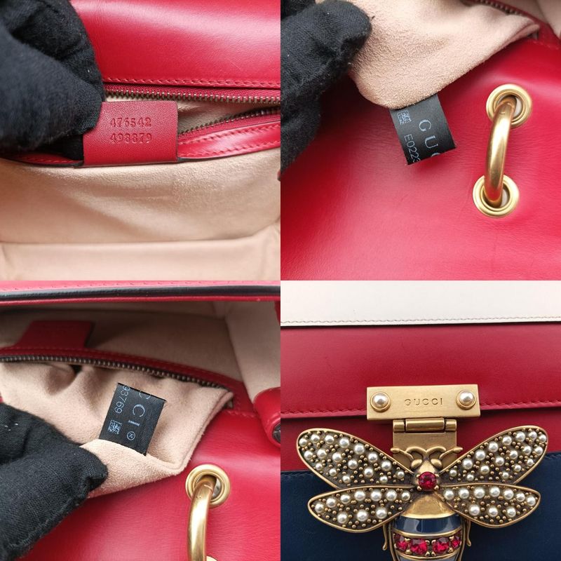 Gucci Queen Margaret Ivory Red Navy Leather Ivory