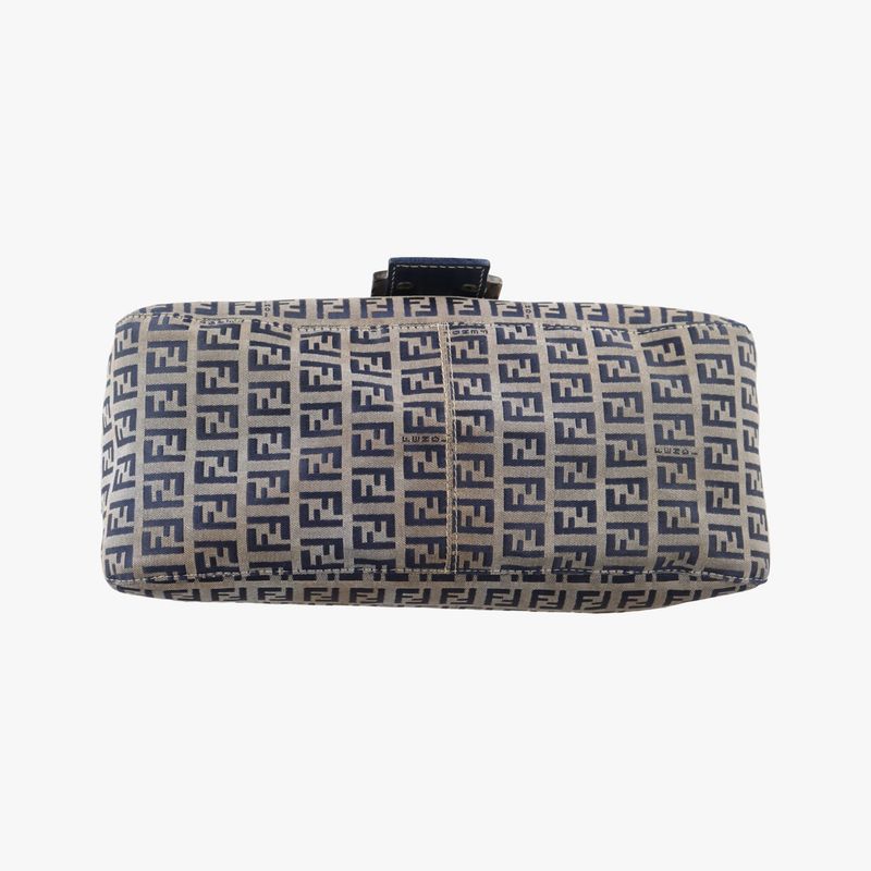 Fendi Mamma Bucket Zucchino Pattern Navy Canvas Jacket