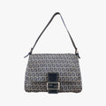 Fendi Mamma Bucket Zucchino Pattern Navy Canvas Jacket