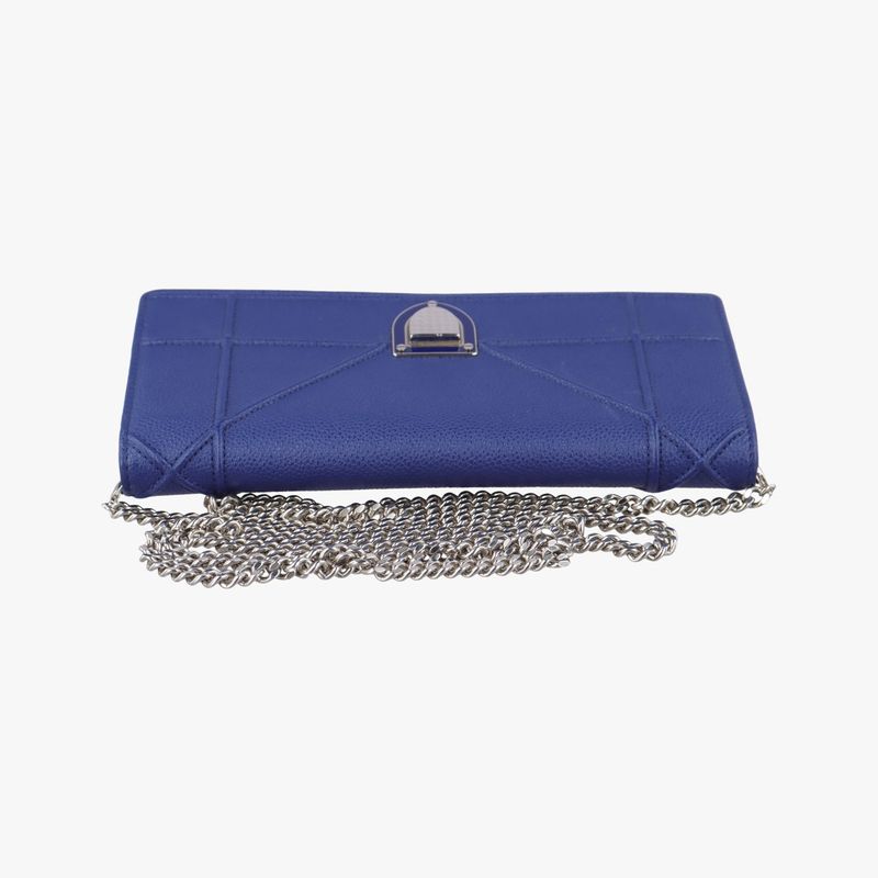 Dior Diorama Blue Leather Shoulder Bag