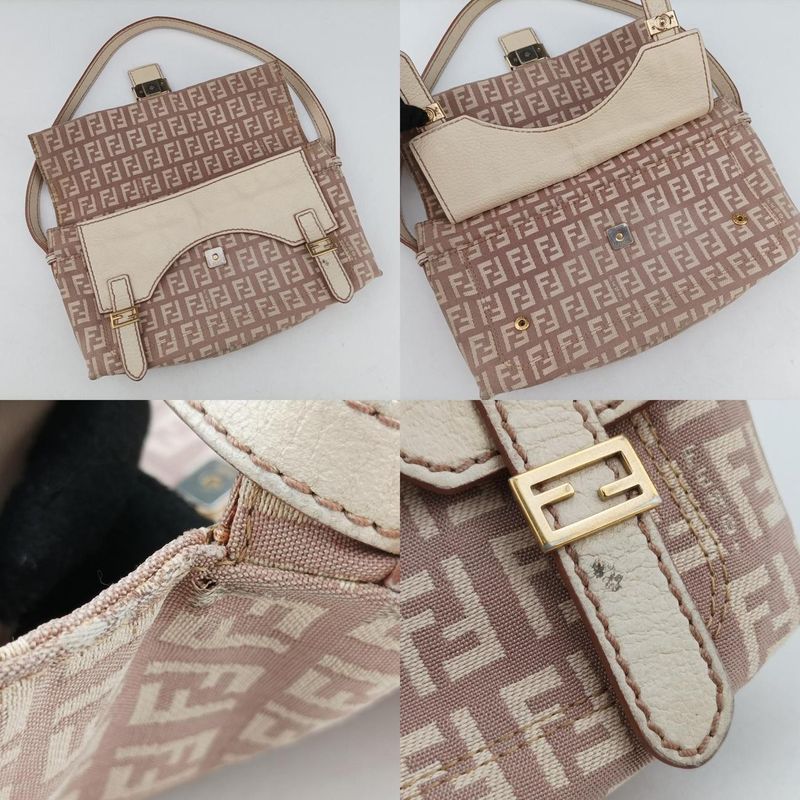 Fendi Zucchi Novaguette Beige Multicolor Canvas Rxa Handbag X