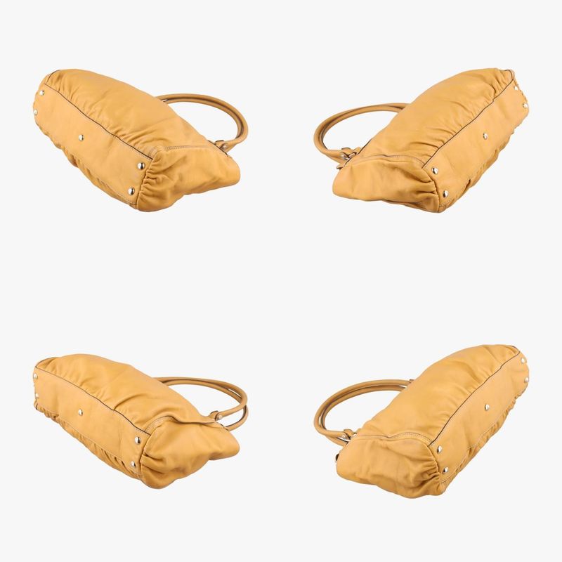 Gucci Abbey Yellow Leather Handbag