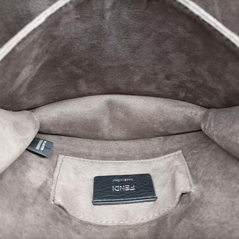 Fendi Studs Canai Silver Leather