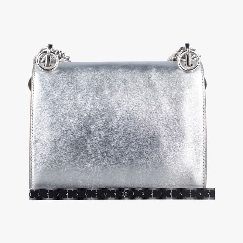 Fendi Studs Canai Silver Leather